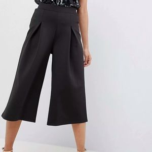 ASOS Black Pleated Culottes, US Size: 4, Great Condition